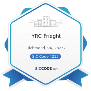 YRC Frieght - SIC Code 4213 - Trucking, except Local