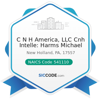 C N H America, LLC Cnh Intelle: Harms Michael - NAICS Code 541110 - Offices of Lawyers
