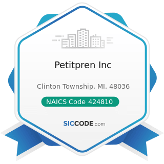 Petitpren Inc - NAICS Code 424810 - Beer and Ale Merchant Wholesalers