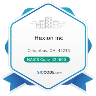 Hexion Inc - NAICS Code 424690 - Other Chemical and Allied Products Merchant Wholesalers