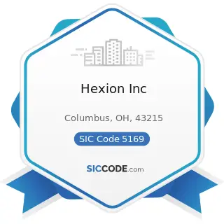 Hexion Inc - SIC Code 5169 - Chemicals and Allied Products, Not Elsewhere Classified