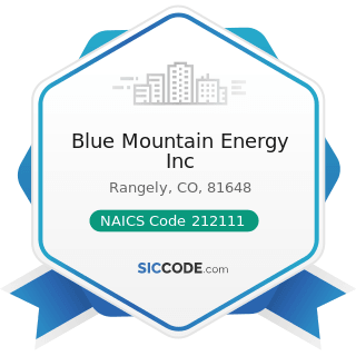 Blue Mountain Energy Inc - NAICS Code 212111 - Bituminous Coal and Lignite Surface Mining