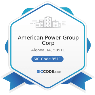 American Power Group Corp - SIC Code 3511 - Steam, Gas, and Hydraulic Turbines, and Turbine...