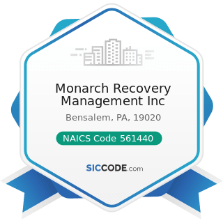 Monarch Recovery Management Inc - NAICS Code 561440 - Collection Agencies