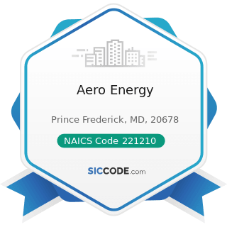 Aero Energy - NAICS Code 221210 - Natural Gas Distribution