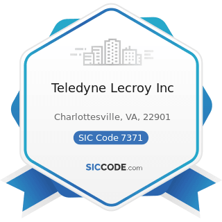 Teledyne Lecroy Inc - SIC Code 7371 - Computer Programming Services