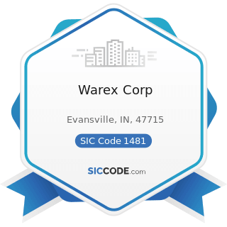 Warex Corp - SIC Code 1481 - Nonmetallic Minerals Services, except Fuels