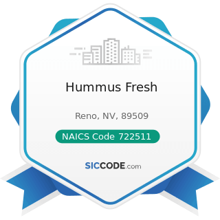 Hummus Fresh - NAICS Code 722511 - Full-Service Restaurants