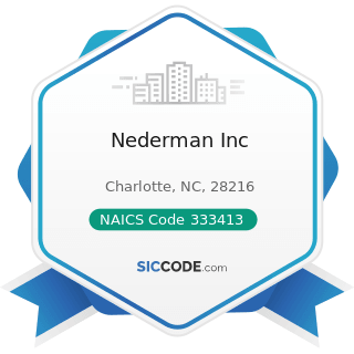 Nederman Inc - NAICS Code 333413 - Industrial and Commercial Fan and Blower and Air Purification...