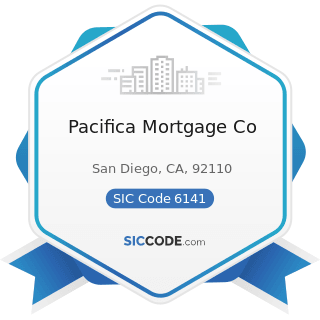 Pacifica Mortgage Co - SIC Code 6141 - Personal Credit Institutions