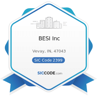 BESI Inc - SIC Code 2399 - Fabricated Textile Products, Not Elsewhere Classified