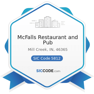 McFalls Restaurant and Pub - SIC Code 5812 - Eating Places