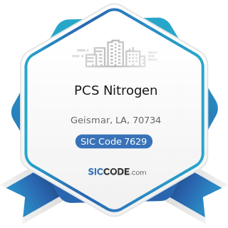 PCS Nitrogen - SIC Code 7629 - Electrical and Electronic Repair Shops, Not Elsewhere Classified