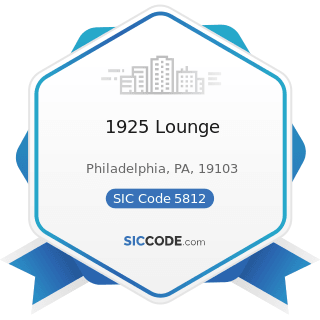1925 Lounge - SIC Code 5812 - Eating Places