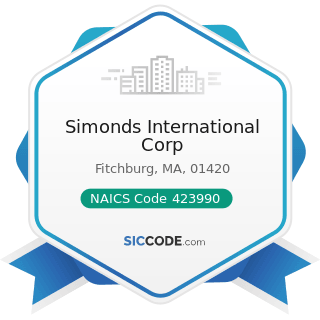 Simonds International Corp - NAICS Code 423990 - Other Miscellaneous Durable Goods Merchant...