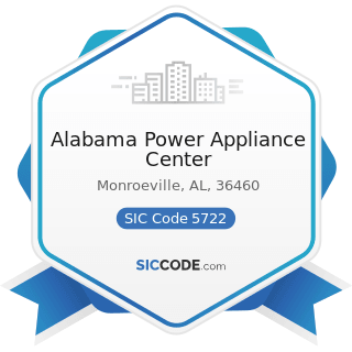 Alabama Power Appliance Center - SIC Code 5722 - Household Appliance Stores