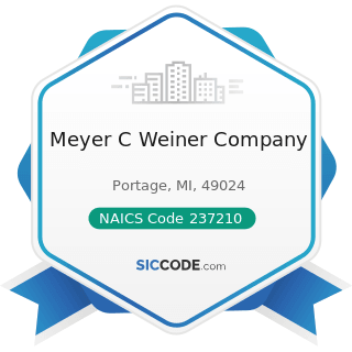 Meyer C Weiner Company - NAICS Code 237210 - Land Subdivision