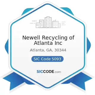 Newell Recycling of Atlanta Inc - SIC Code 5093 - Scrap and Waste Materials