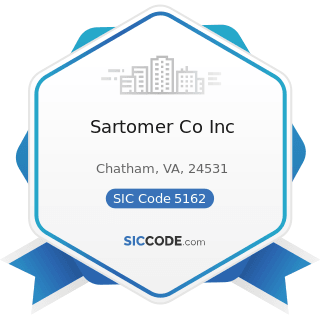 Sartomer Co Inc - SIC Code 5162 - Plastics Materials and Basic Forms and Shapes