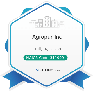 Agropur Inc - NAICS Code 311999 - All Other Miscellaneous Food Manufacturing