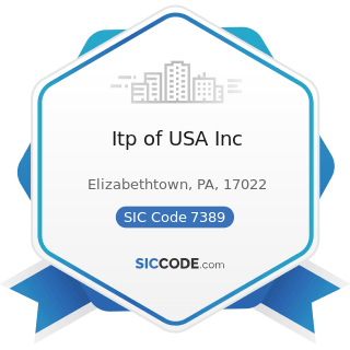 Itp of USA Inc - SIC Code 7389 - Business Services, Not Elsewhere Classified