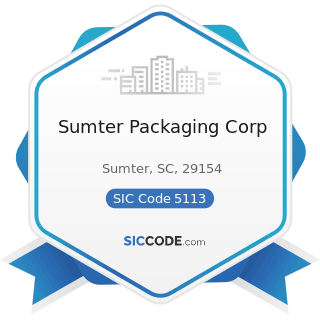 Sumter Packaging Corp - SIC Code 5113 - Industrial and Personal Service Paper