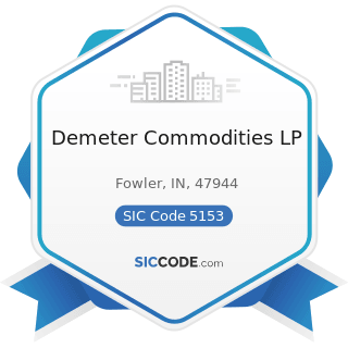 Demeter Commodities LP - SIC Code 5153 - Grain and Field Beans