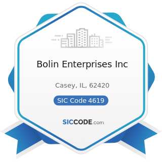 Bolin Enterprises Inc - SIC Code 4619 - Pipelines, Not Elsewhere Classified