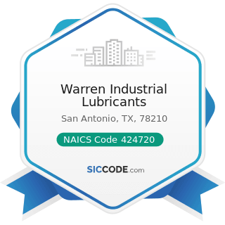 Warren Industrial Lubricants - NAICS Code 424720 - Petroleum and Petroleum Products Merchant...