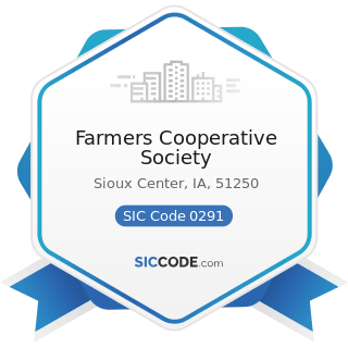 Farmers Cooperative Society - SIC Code 0291 - General Farms, Primarily Livestock