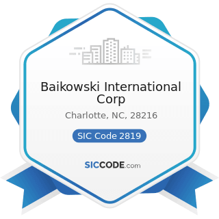 Baikowski International Corp - SIC Code 2819 - Industrial Inorganic Chemicals, Not Elsewhere...