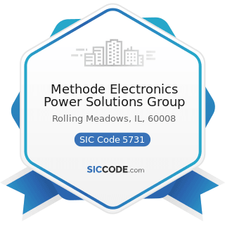 Methode Electronics Power Solutions Group - SIC Code 5731 - Radio, Television, and Consumer...
