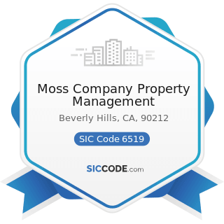 Moss Company Property Management - SIC Code 6519 - Lessors of Real Property, Not Elsewhere...