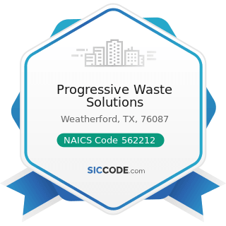 Progressive Waste Solutions - NAICS Code 562212 - Solid Waste Landfill