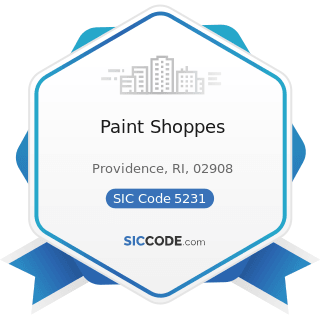 Paint Shoppes - SIC Code 5231 - Paint, Glass, and Wallpaper Stores