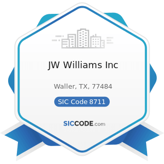 JW Williams Inc - SIC Code 8711 - Engineering Services