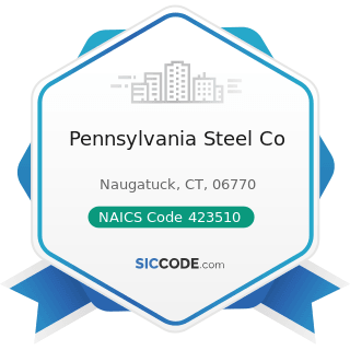 Pennsylvania Steel Co - NAICS Code 423510 - Metal Service Centers and Other Metal Merchant...