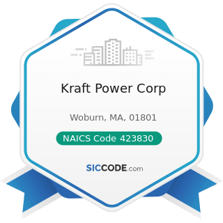 Kraft Power Corp - NAICS Code 423830 - Industrial Machinery and Equipment Merchant Wholesalers