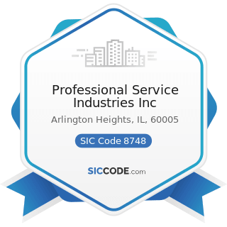 Professional Service Industries Inc - SIC Code 8748 - Business Consulting Services, Not...