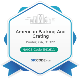 American Packing And Crating - NAICS Code 541611 - Administrative Management and General...