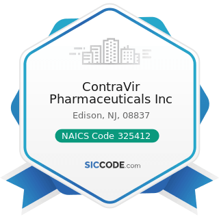 ContraVir Pharmaceuticals Inc - NAICS Code 325412 - Pharmaceutical Preparation Manufacturing