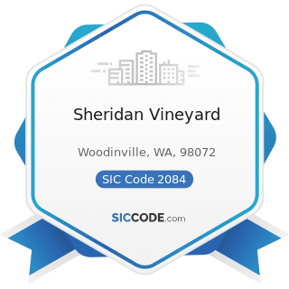 Sheridan Vineyard - SIC Code 2084 - Wines, Brandy, and Brandy Spirits