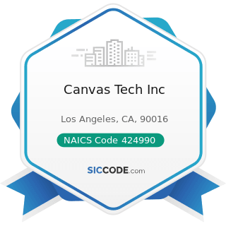 Canvas Tech Inc - NAICS Code 424990 - Other Miscellaneous Nondurable Goods Merchant Wholesalers