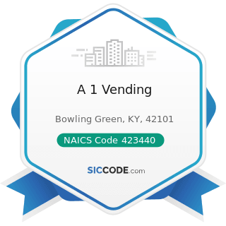 A 1 Vending - NAICS Code 423440 - Other Commercial Equipment Merchant Wholesalers