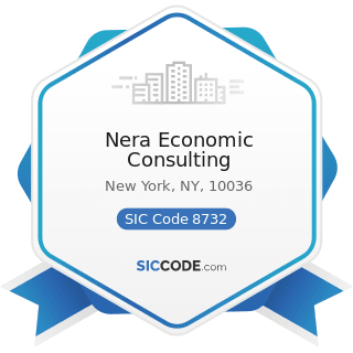Nera Economic Consulting - SIC Code 8732 - Commercial Economic, Sociological, and Educational...
