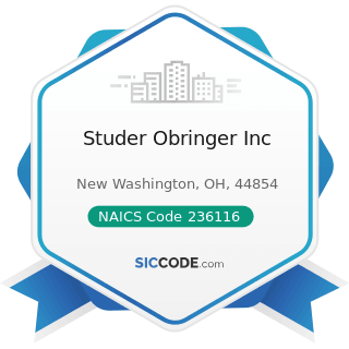 Studer Obringer Inc - NAICS Code 236116 - New Multifamily Housing Construction (except For-Sale...