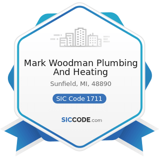 Mark Woodman Plumbing And Heating - SIC Code 1711 - Plumbing, Heating and Air-Conditioning