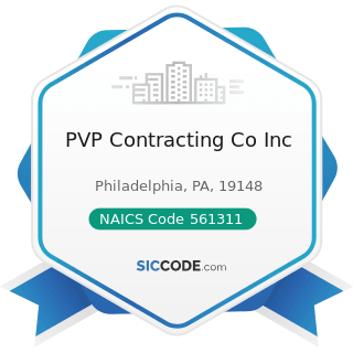 PVP Contracting Co Inc - NAICS Code 561311 - Employment Placement Agencies