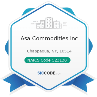 Asa Commodities Inc - NAICS Code 523130 - Commodity Contracts Dealing