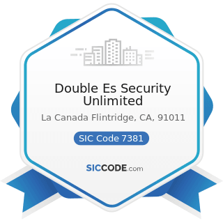 Double Es Security Unlimited - SIC Code 7381 - Detective, Guard, and Armored Car Services